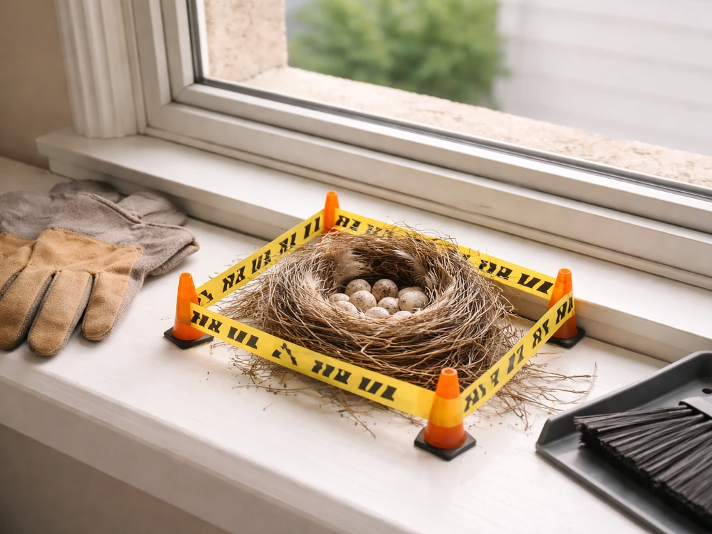 How to Get Rid of Bird Nest in Window Safely